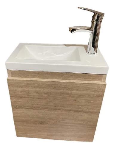 comprar Kit De Baño Gabinete Mueble Volado +monomando+ovalin Lavabo