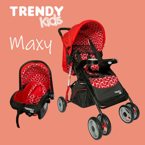 Carriola Con Portabebé 4 En 1 Travel System Trendy Kids Maxy