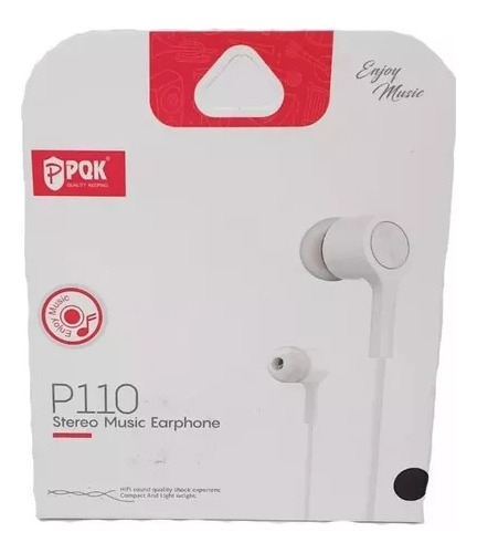 Audifonos Manos Libre Pqk P-110 (pack 10 Audífonos)