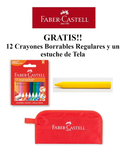 Imagen 3 de 6 de Faber-castell Set Prescolar Con Estuche Y Crayones De Regalo