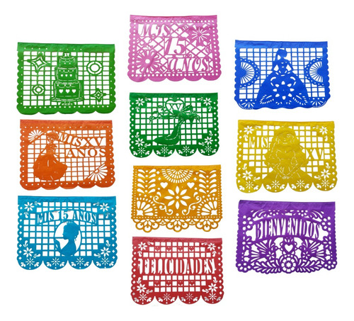 Kit De 30 Tiras De Papel Picado - 15 Años 