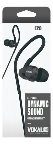 Fone De Ouvido In-ear Vokal E20 Preto C/ Microfone