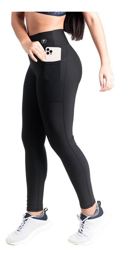 Leggins Unicolor Bolsillo Mujer