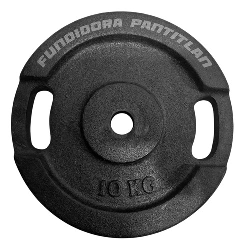 Par Discos Olímpico De 10 Kg Dos Agarre Para 1 Pulgada T 20k Negro