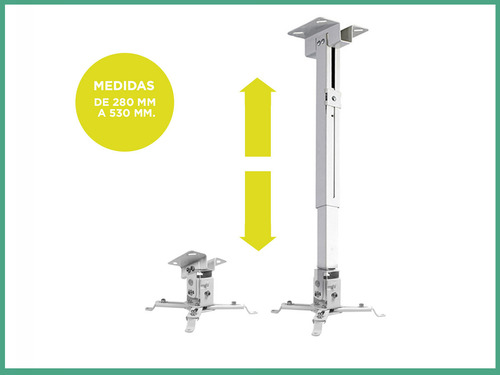 Soporte De Techo Para Proyector Universal Todas Las Marcas Color Blanco