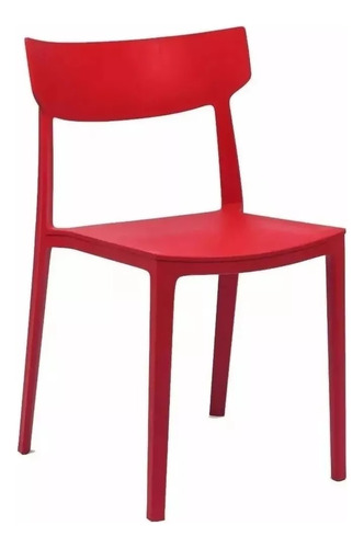 Silla Rio Cocina Comedor Apilable Jardín Exterior Plástica Color de la estructura de la silla Rojo