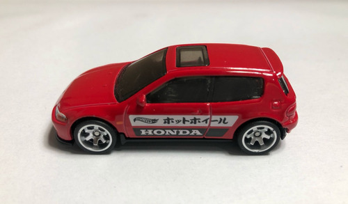 Hot Wheels Honda Civic Eg Custom (llantas De Goma) Rojo (Usado)