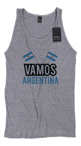 Musculosa Hombre Argentina Campeon Diseño Art Logo - Ar8