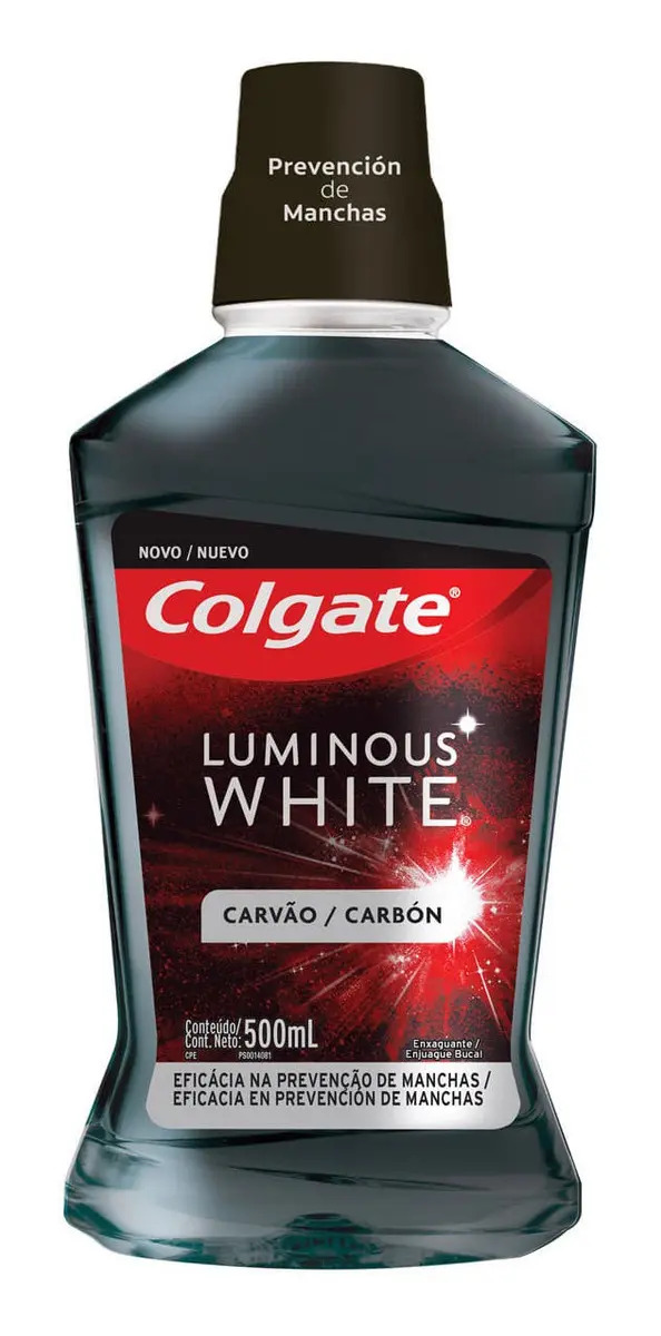 Enjuague Bucal Luminous White Carbón 500ml Colgate