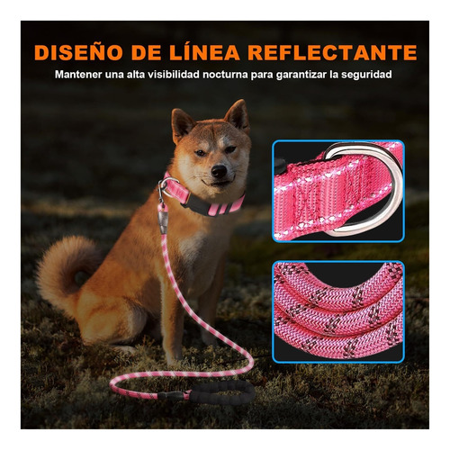 Collar De Perro Reflectante Collar Perro Nailon Ajustable