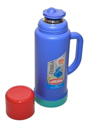 Termo Lumilagro Terra de vidrio 0.65L celeste