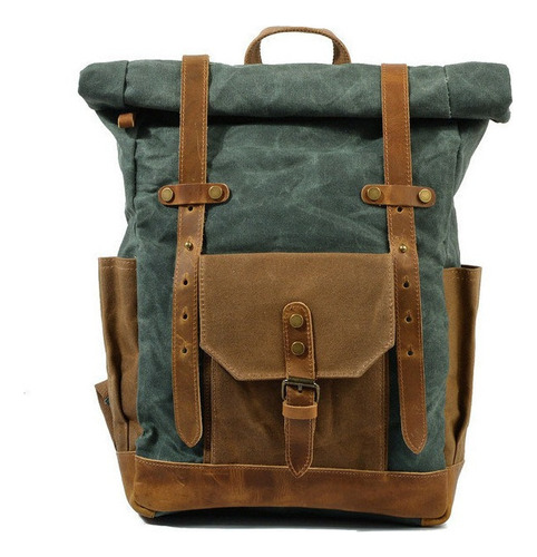 Mochilas De Lona Vintage De Lujo Para Hombres Lona Impermeab