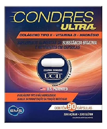 Condres Ultra 90 Cápsulas - Colágeno Tipo Ii-vit.d-magnésio