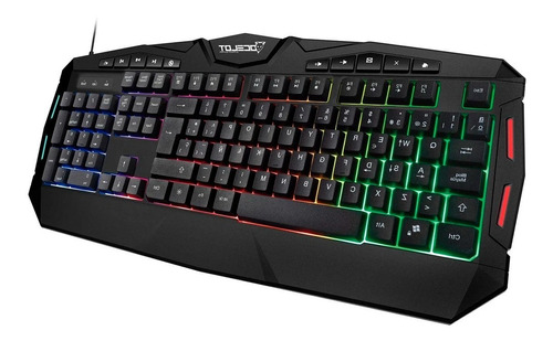 Ocelot Ogek03 - Teclado Usb Gamer Led Rainbow, 19 Anti-ghost Color Del Teclado Negro Idioma Español España