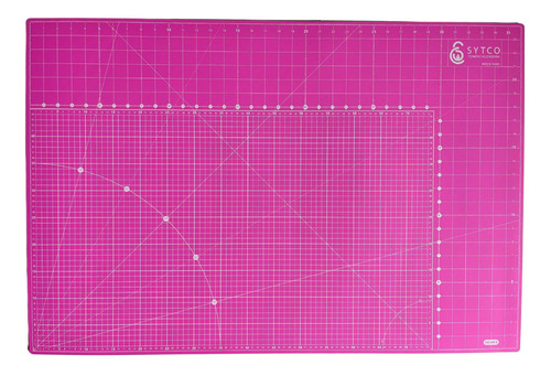 Tapete De Corte Rosa 90 X 60cm Impreso Por Ambos Lados