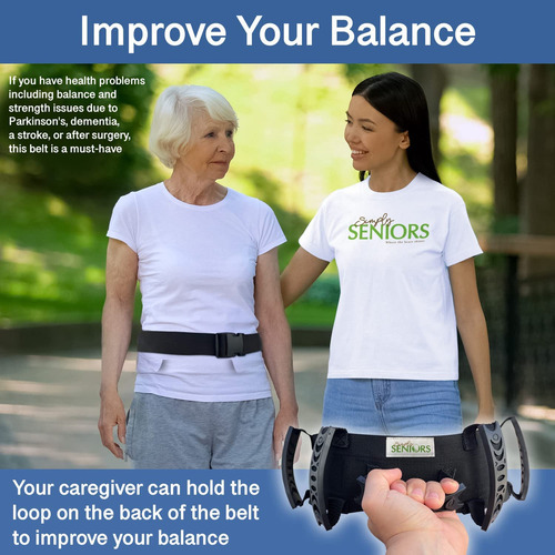 Gait Belt For Seniors - Transfer Gate Belts With Handles For