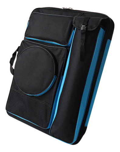Case De Cartera De Arte A4, Mochila Artista, Pan Azul Negro