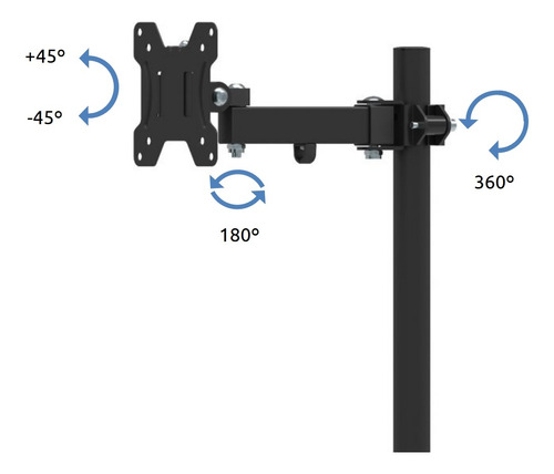 Soporte Móvil De Escritorio Para Monitor 13 A 34 Pulgadas