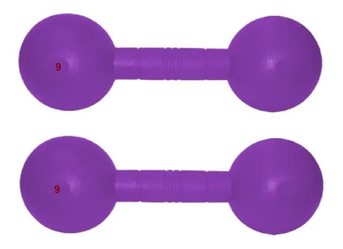 Halter 9k Injetado Roxo Com 1 Unidade Academia Musculação