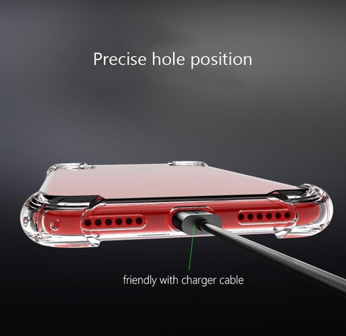 Imagen 5 de 5 de Funda Para iPhone Airbag Goma Gruesa Esquinas Reforzadas Anti Golpe Caida Uso Rudo Resistente Dama Hombre Caballero Case