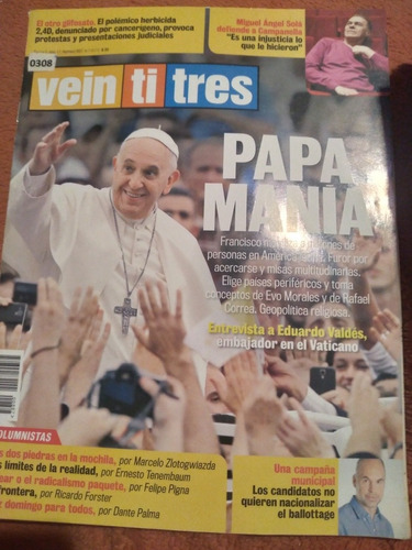 Revista Veintitres Papá Francisco Miguel Sola 8 7 2015 N887