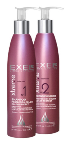 Kit Shampoo+acondicionador Cabello Teñido Cuidado Color Exel