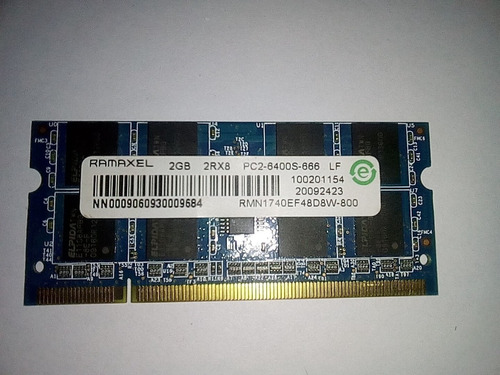 Memoria Ddr2 2gb Ramaxel Rmn1740ef48d8w-800 Pc2-6400s