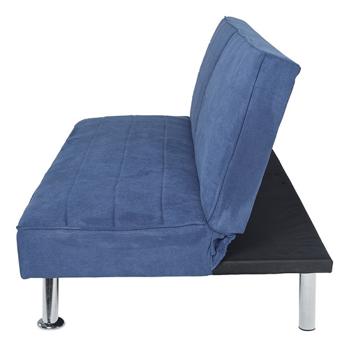 Sillón Cama Futón Madera Patas Metálicas 182x92x85cm Azul
