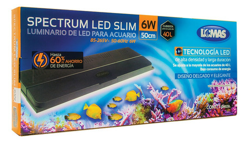 Lámpara De Led Para Pecera De 50cm Con Tapa