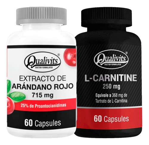 Extracto De Arándano Rojo + L Carnitina X60 - Qualivits Sabor Natural