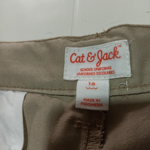 Pantalón Kaki Para Adolescentes Talla 16 Cat & Jack