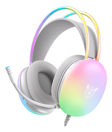 Auriculares Para Juegos Con Micrófono, Auriculares Rgb Rainb