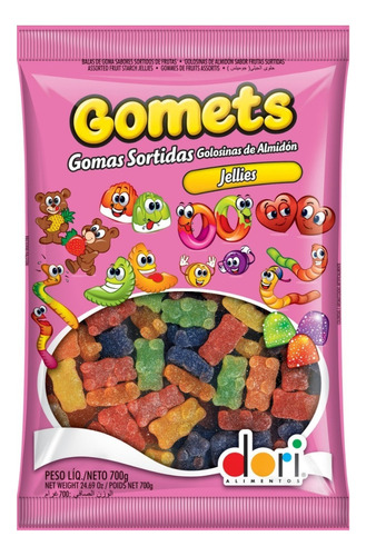 Bala Dori Gomets Urso Gomas Sortidas Gum Drops 700g