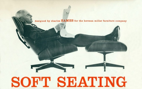 Sillon De Living Diseño Ecocuero Base Madera - Eames Miller
