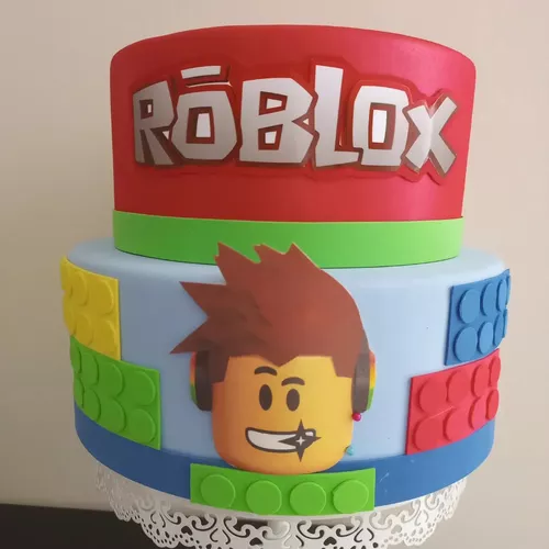 bolo roblox masculino redondo