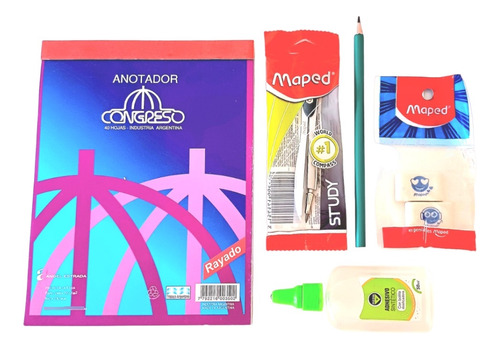 Kit Escolar Básico - Anotador + Pack Útiles