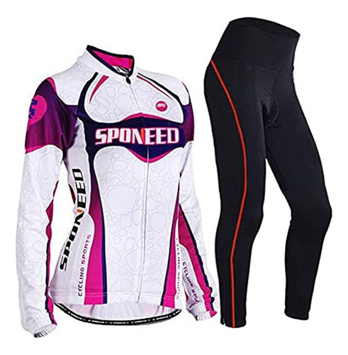 Sponeed Mallas Ciclo Jersey Para Mujer Acolchado Bicicleta R