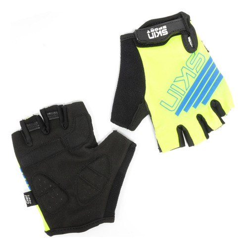 Luva Ciclismo Lycra Com Gel Meio Dedo Bike Skin Sport Race