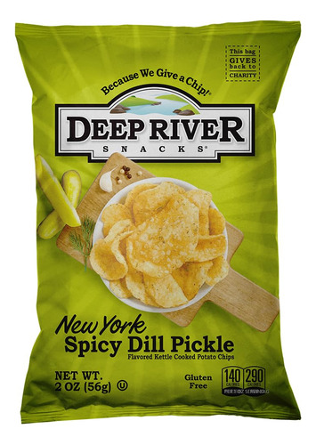 Deep River Snacks New York Spicy Dill Pickle Kosher Y Patata