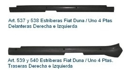 Autopartes Fiat Juego. Estriberas Zocalo Duna/uno 4 Ptas.