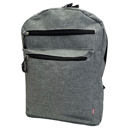 Mochila Soul Con Cierre Horizontal Para Notebook 15,6  Gris