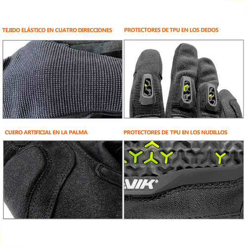 Guante Moto Con Protecciones - Hombre - Negro/amarillo