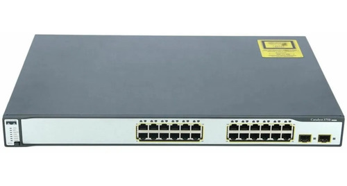 Switch 3750 Catalyst 10/100 Cisco 24 Portas Ws C3750 24ts S