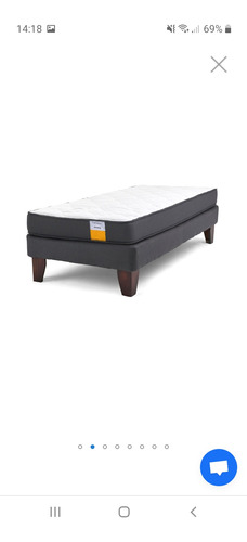 Cama 1 12 + Almohada +velador Dos Niveles + Lampara