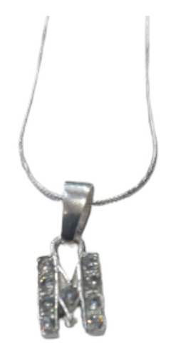 Imagen 4 de 10 de Conjunto Plata 925 Cadena Con Tu Inicial Swarovski Garantía