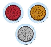 Comprar Plafon De Led Para Camion 48 Led Redondo Super Plano Rojo 