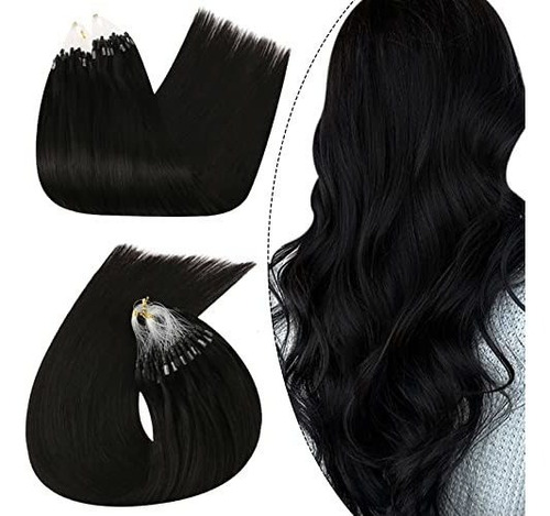 Ugeat 22inch Micro Beads Hair Extensions #off Black Zydyg