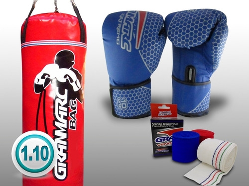 Bolsa 1,10+guantes+vendas Granmarc Artes Marciales Box Taekw