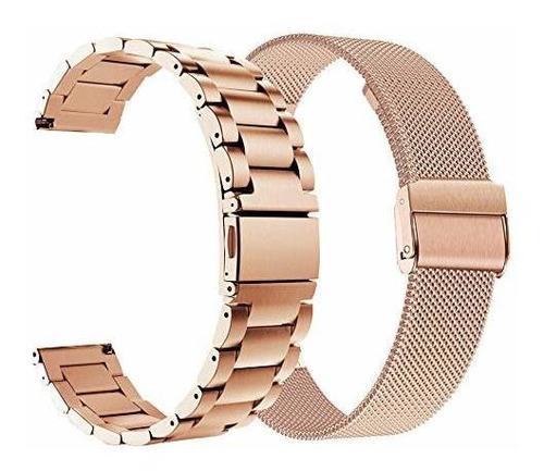 Malla Para Garmin Vivoactive 4s 40mm / Venu 2s Rose Gold 