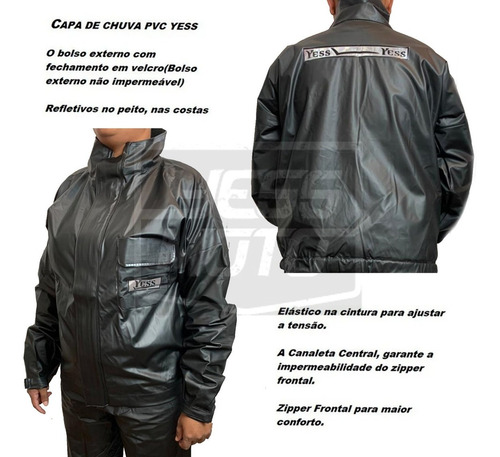 Somente Jaqueta De Capa De Chuva Impermeável Moto Motoqueiro